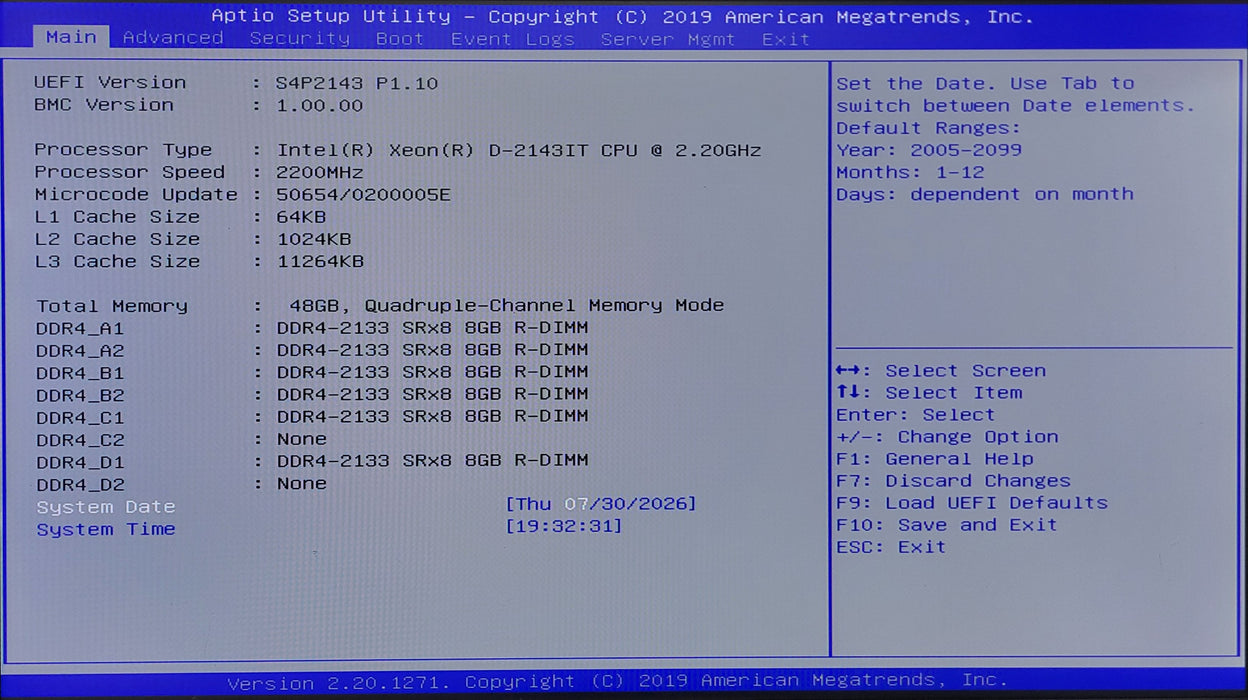 Datto S4P4 SIRIS 4 Professional 1U Server, Xeon D-2143IT 2.2GHz, 48GB DDR4