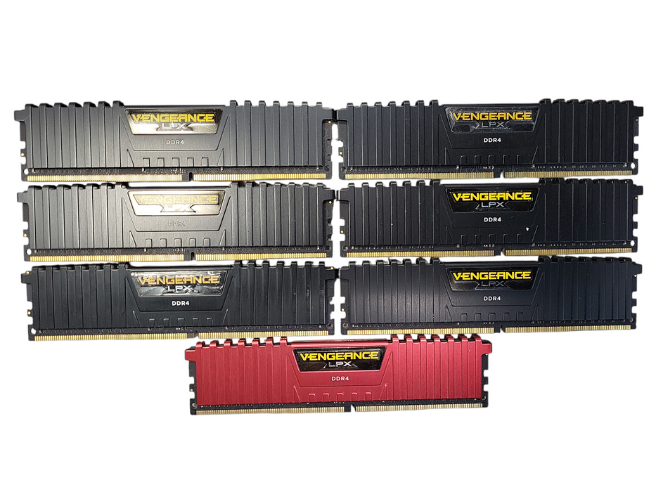 Lot of 7x Corsair Vengeance 16GB DDR4/PC4 Gaming/Desktop RAM