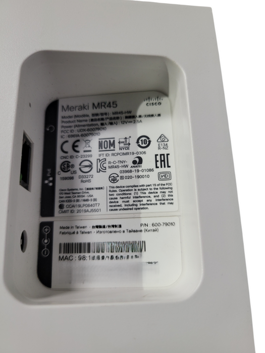 Cisco Meraki MR45 MR45-HW Wi-Fi 6 802.11ax Wireless AP Unclaimed !