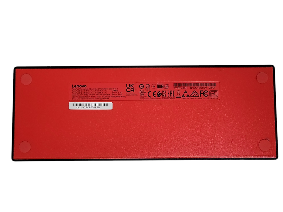 Lenovo ThinkPad Thunderbolt 3 Dock Gen 2/Workstation Dock Gen 2 DK1841 40AN