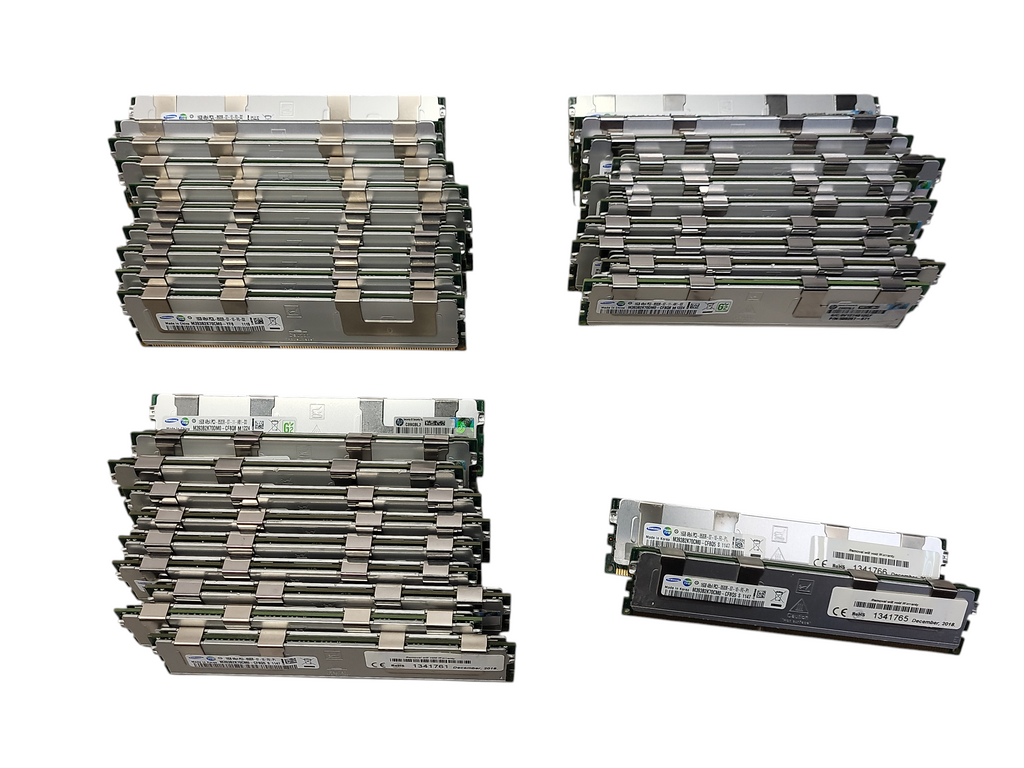 ★動作品★SAMSUNG 32GB DDR3 PC3L-8500R★4枚セット Lot of 32x Samsung 16GB 4Rx4 PC3/PC3L-8500R Server RAM — retail.era