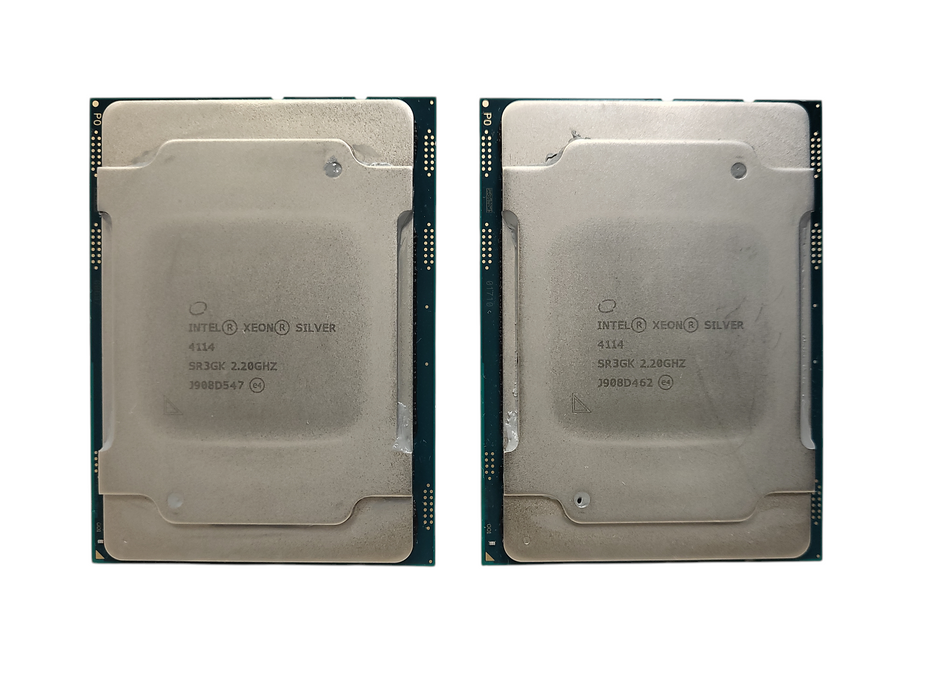 Lot of 2x Intel Xeon Silver 4114 10 Core 2.20GHz 13.75MB 85W Processor