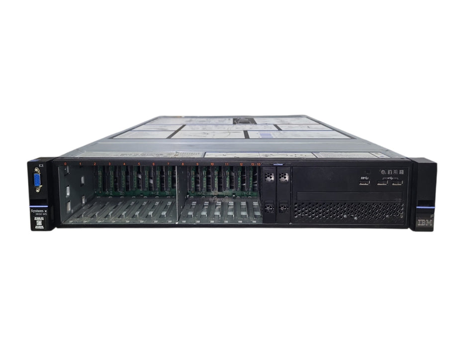 Lenovo System X3650 M5 16x2.5", 2x Xeon E5-2680v3, 64GB DDR4, 2x M5210, 2x 900W