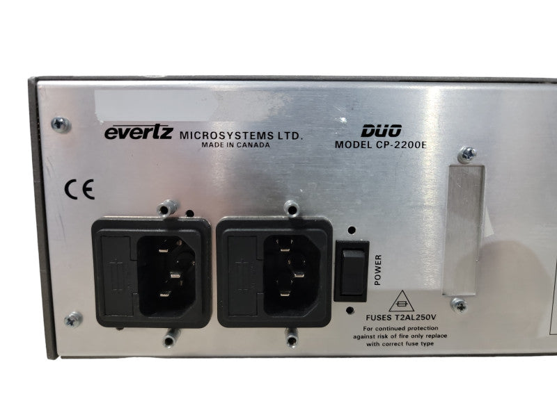 Evertz Quartz CP-2200E DUO Router Control Panel