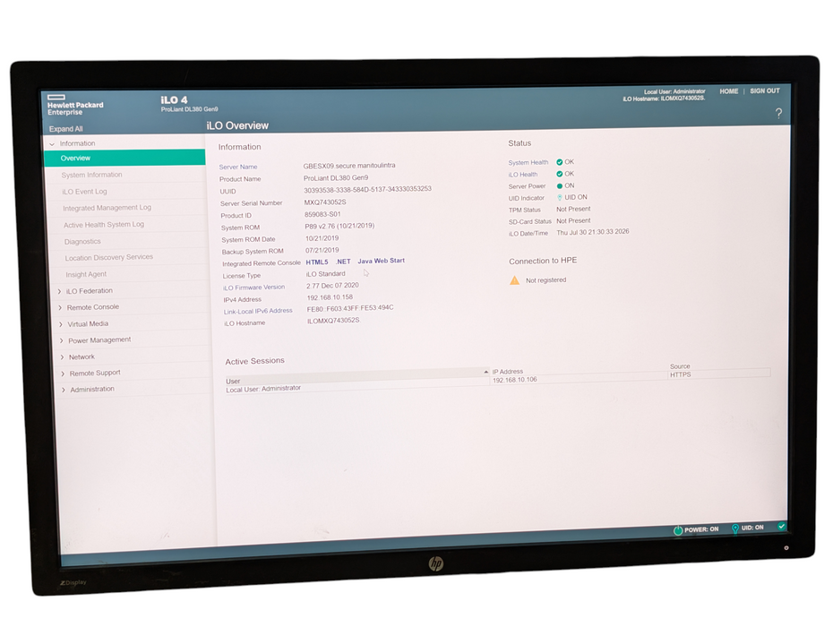 HPE Proliant DL380 G9 2x Xeon E5-2660 v4 128GB RAM Smart Array P440ar RAID