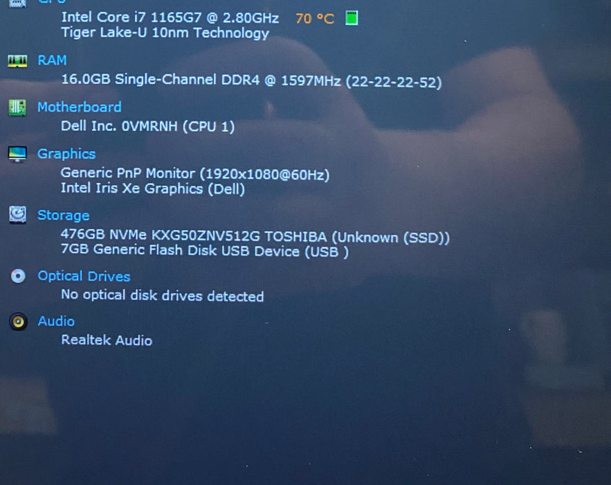 Dell Inspiron 5406 2in1 TOUCH Core i7-1165G7 2.80GHz 16GB RAM 256GB SSD