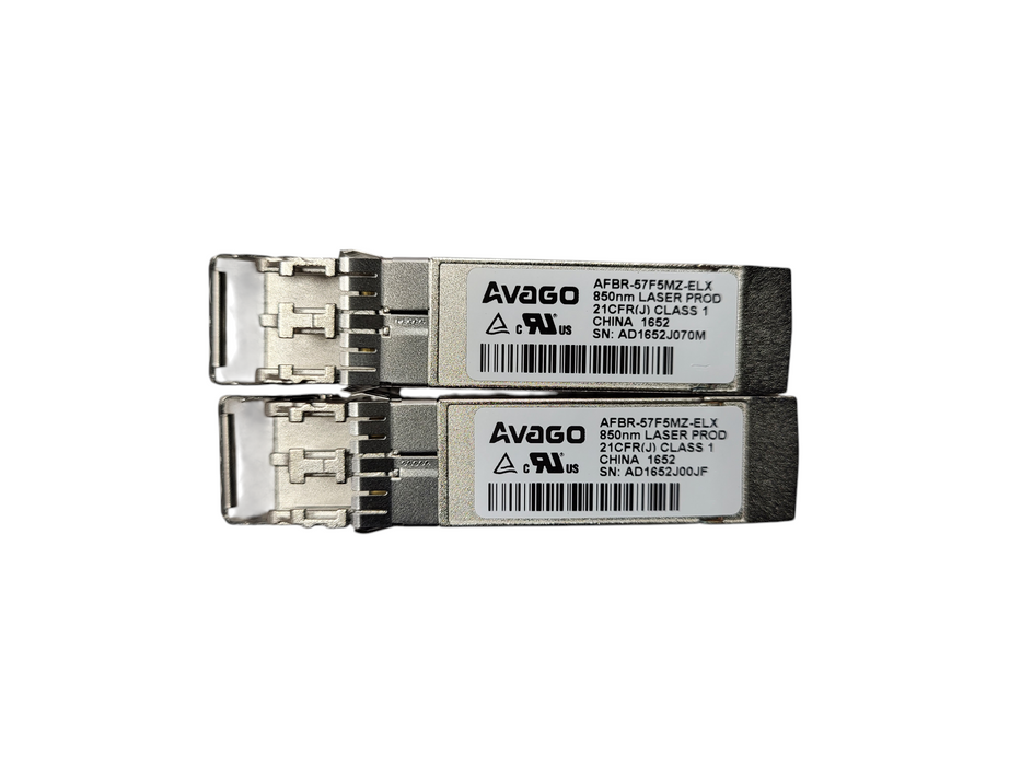 Dell 0F3VJ6 Emulex LPE16002 16GB HBA Fibre Card w/ 2x AVAGO AFBR-57F5MZ-Elx