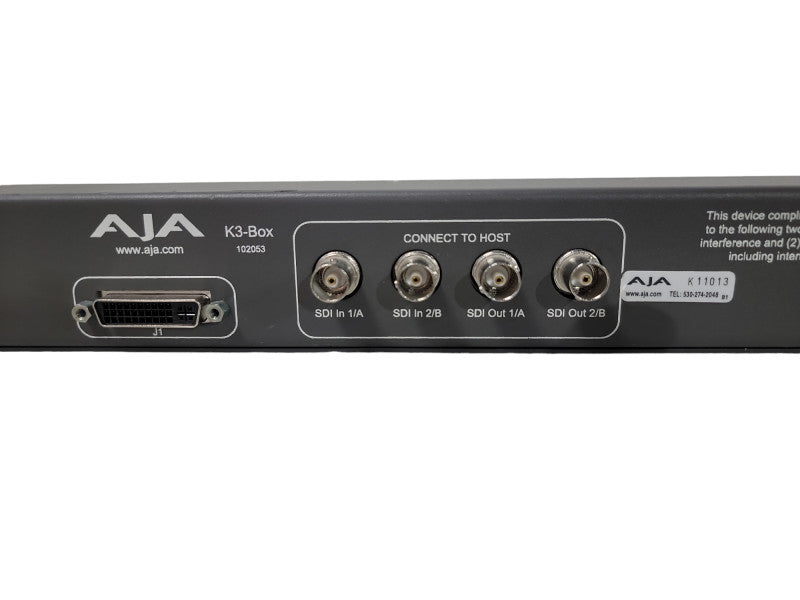 AJA K3 Box 102053 Breakout Box W/ Rack Mounts |Untested Q