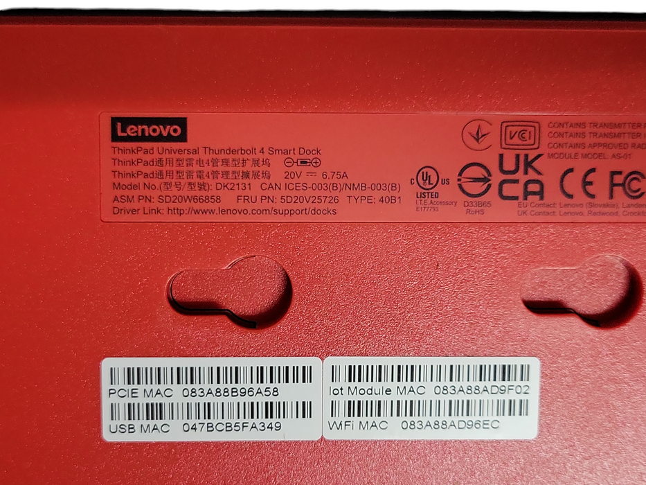 Lenovo ThinkPad universal Thunderbolt 4 smart Dock DK2131 40B1