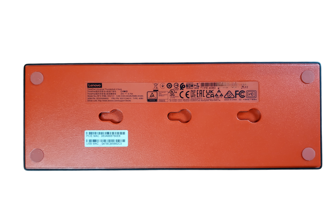 Lenovo ThinkPad Universal Thunderbolt 4 Dock 40B0 DK2131 w/ 135w Adapter