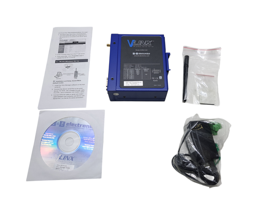 B&B Electronics VLINX Wireless Serial Server ESR412W (Open Box)