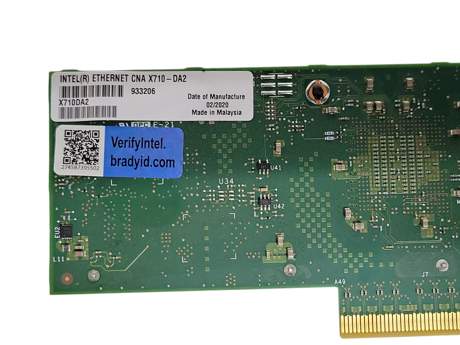 Intel X710-DA2 Dual Port 10Gb/s PCI-E 3.0 x8 Ethernet CNA FH Bracket