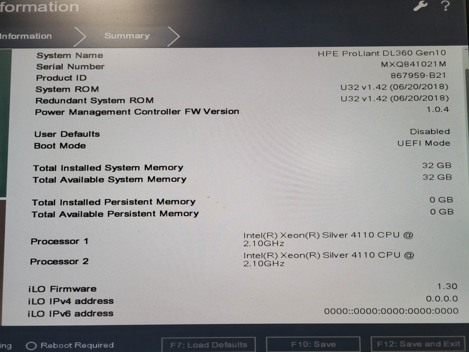 HPE ProLiant DL360 Gen10 8x 2.5"| Xeon Silver 4110 @2.10GHz, 32GB DDR4, P408i-a