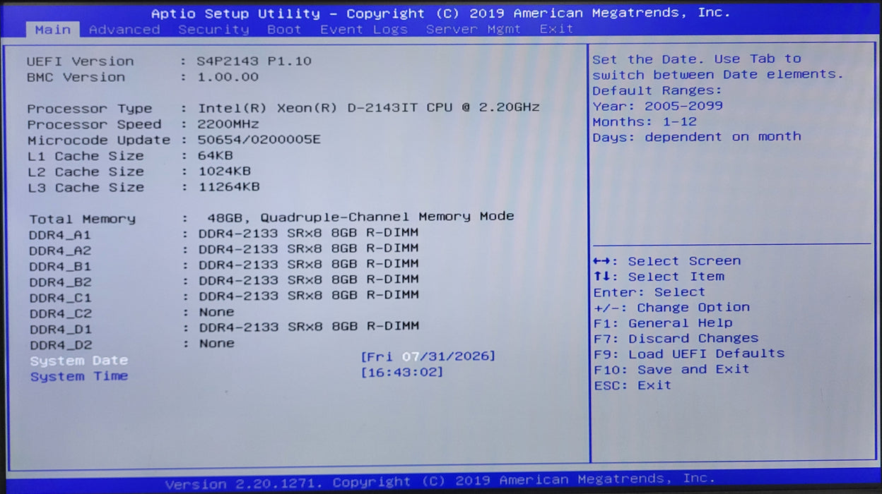 Datto S4P2143 Xeon D-2143IT 2.20GHz, 48GB DDR4, No HDD