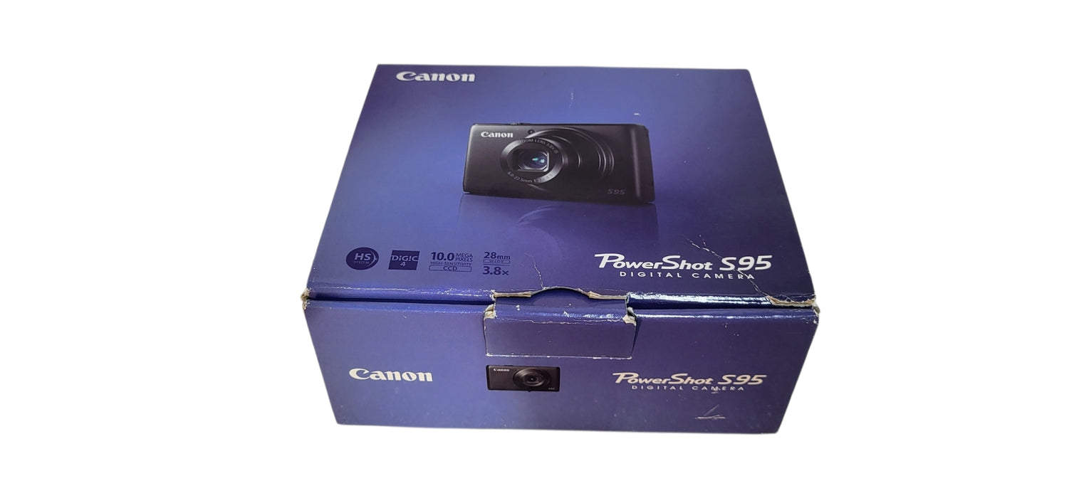 Canon PowerShot S95 10.0MP Compact Digital Camera W/ Battery, Charger