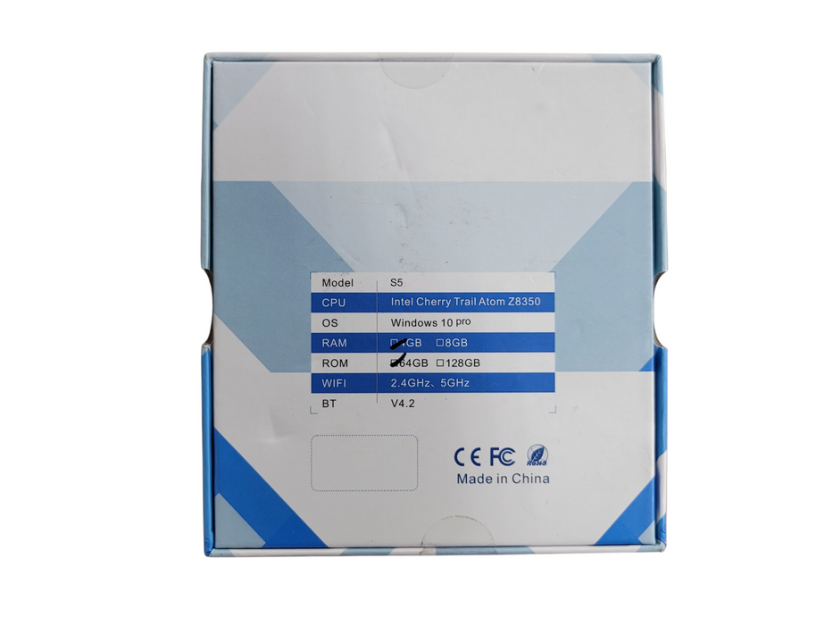 AIOEXPC Mini PC Stick Intel Atom x5-Z8350 4GB RAM 64GB eMMC
