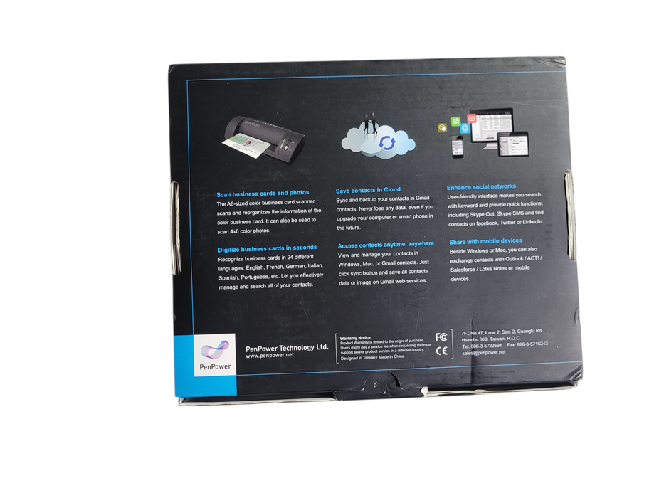 PenPower WorldCard Color KSFA6601EU Photo Scanner/card reader in BOX w/power