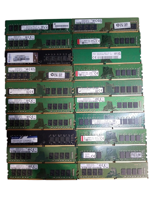 Lot of 40x, Assorted 16GB DDR4 Desktop RAM