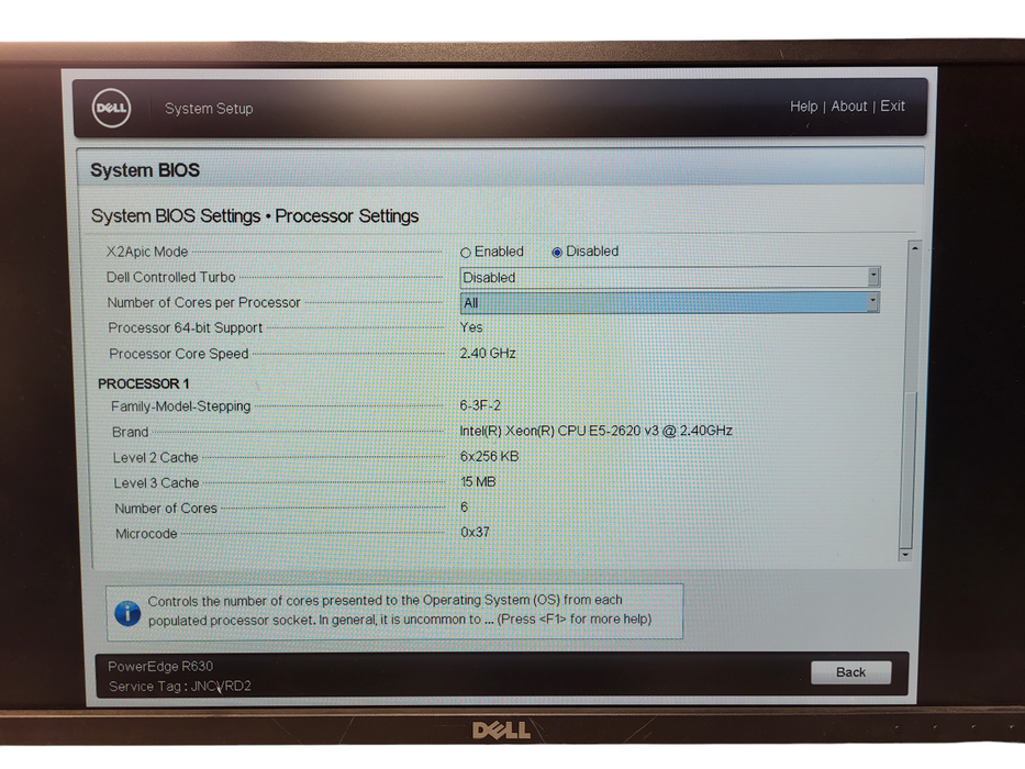 DELL PowerEdge R630 8x 2.5" E-2620 v3 @ 2.40GHz 16GB DDR4 PERC H730 Mini 2x PSU