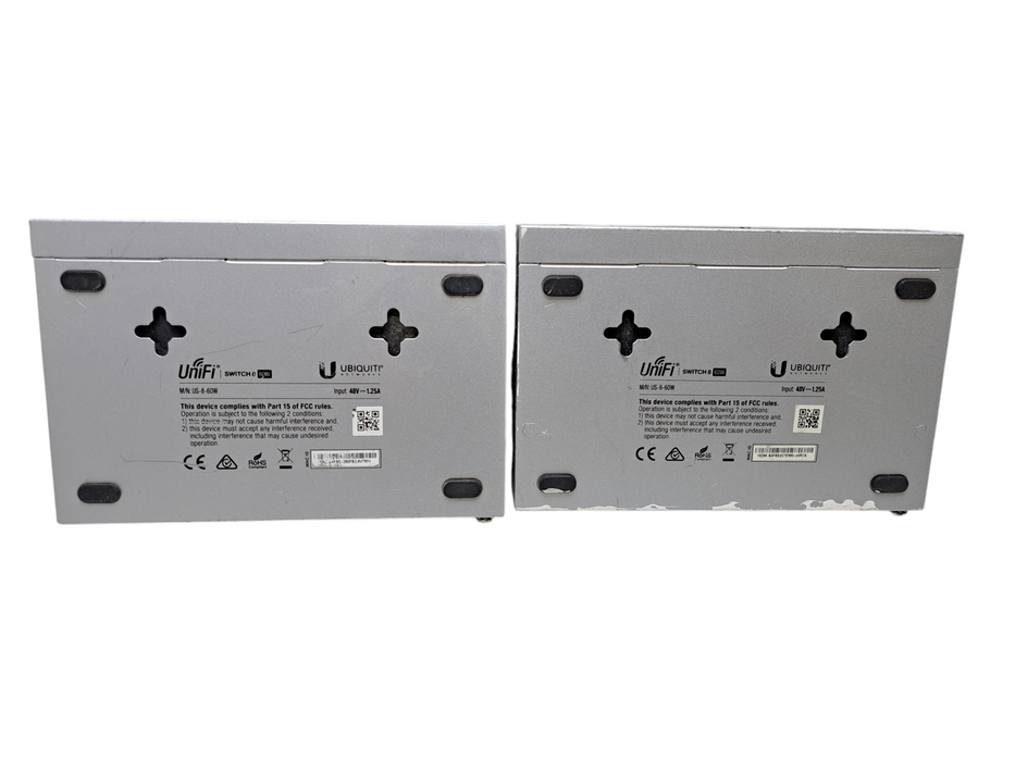 Lot of 2x Ubiquiti UniFi US-8-60W 8-Port Gigabit PoE Switch *READ*