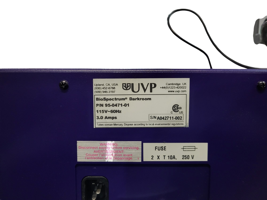 UVP BioSpectrum Darkroom 95-0471-01 READ