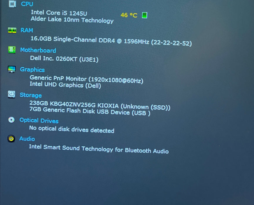 Dell Latitude 5430 TOUCH Core i5-1245U 16GB RAM 256GB SSD No Power Adapter