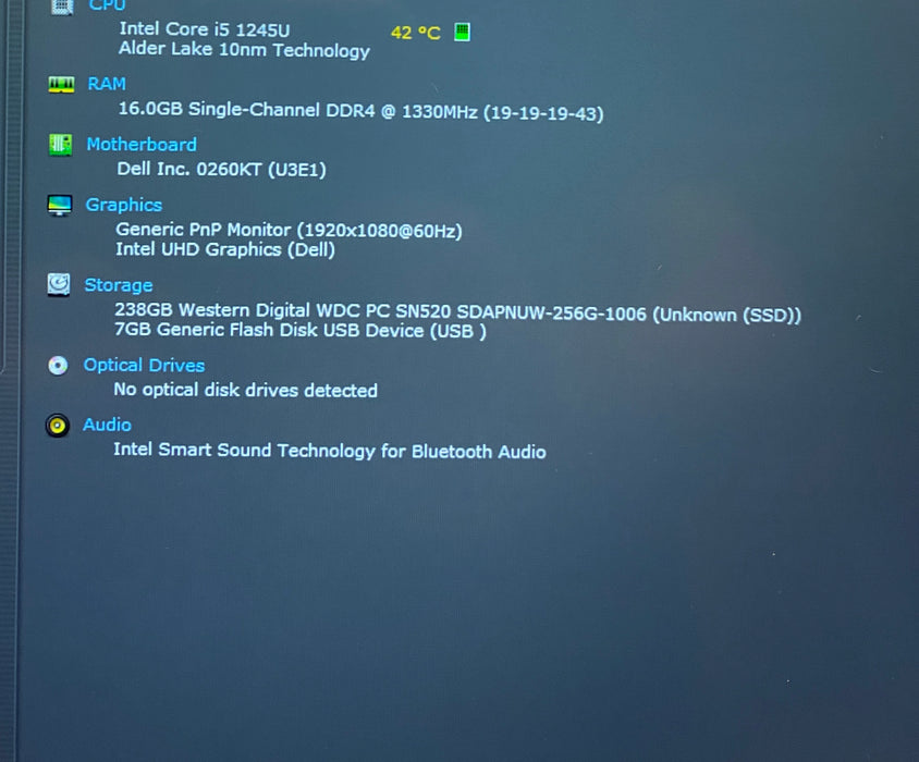 Dell Latitude 5430 TOUCH Core i5-1245U 16GB RAM 256GB SSD No Power Adapter