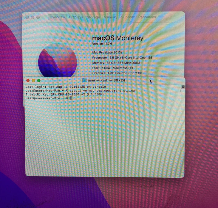 Apple Mac Pro Late 2013 XEON E5-1650 v2 2x AMD FirePro D300 32GB RAM 512GB SSD