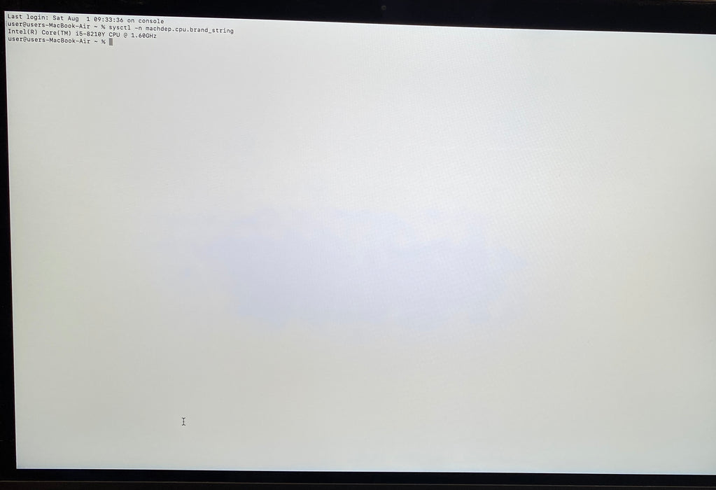 Apple MacBook Air 13" 2019 i5-8210Y 8GB 256SSD Faulty LCD For Parts/Repair