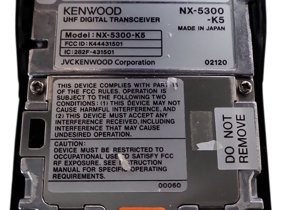 Kenwood NX-5300-K5 Portable Radio w/ Battery