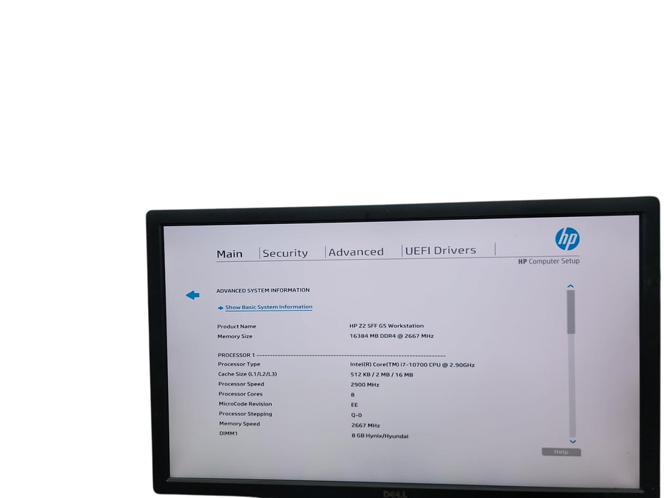 HP Z2 SFF G5 Workstation i7 - 10700 @ 2.90GHz 16GB DDR4 Ram No HDD