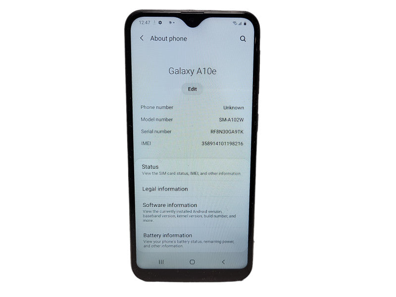 Samsung Galaxy A10e 32GB (SM-A102W) READ  $