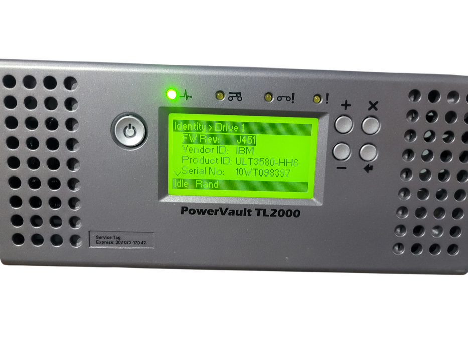 Dell PowerVault TL2000 24-Slot Tape Library w/ LTO-5 & LTO-6 Fibre Channel 8Gb
