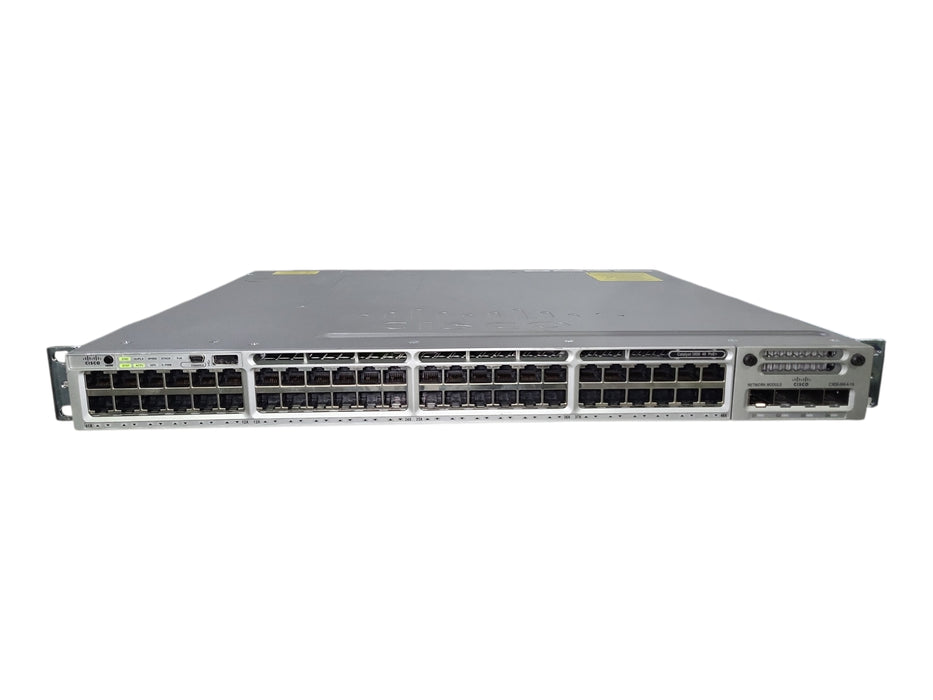 Cisco WS-C3850-48P-S V07 48-Port PoE+ Switch w/ C3850-NM-4-1G