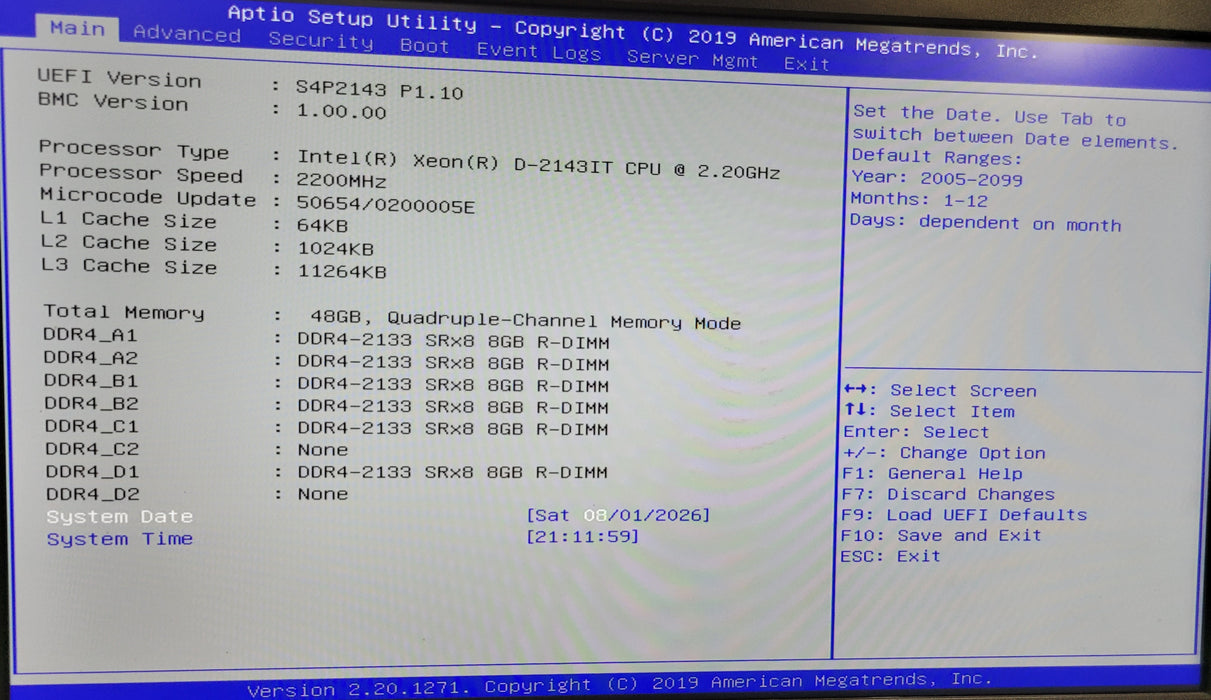 Datto S4XP4 | Xeon D-2143IT @ 2.20GHz 48GB DDR4 | NO HDD