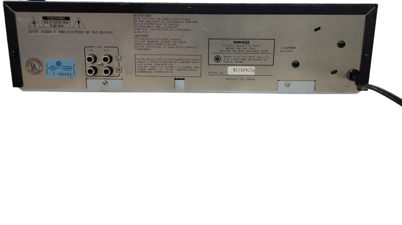VINTAGE NIKKO ND-750 STEREO CASSETTE DECK