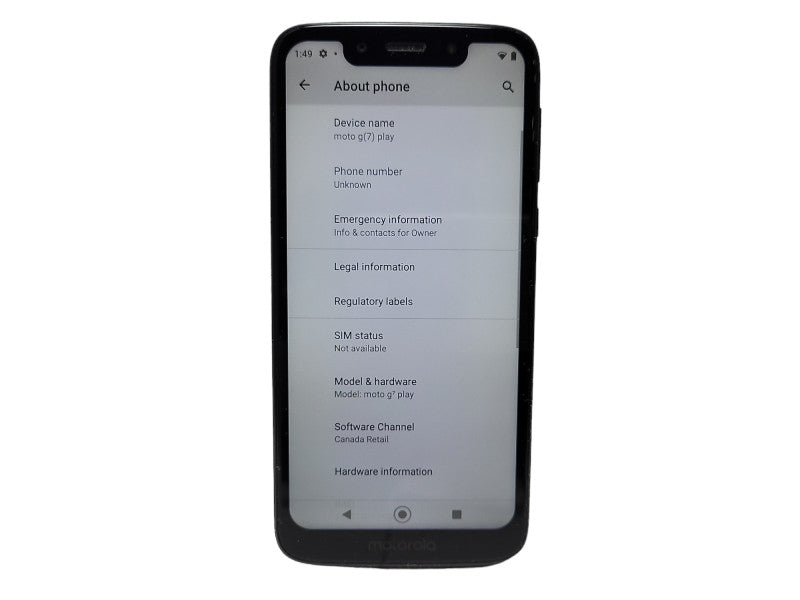 Motorola Moto G7 Play XT1952-5 32GB READ $