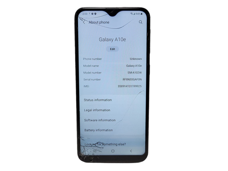 Samsung Galaxy A10e 32GB (SM-A102W) READ $