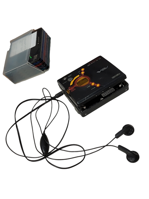 Rare AIWA NetMD AM-NX9 One Push Download MDLP Portable MiniDisc Recorder w/Discs