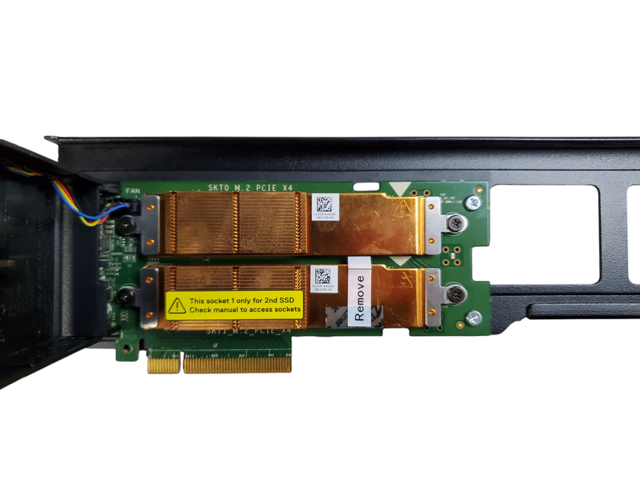 Dell 08PVDC 2x M.2 Slot PCIe Adapter w/ 2x Heatsink