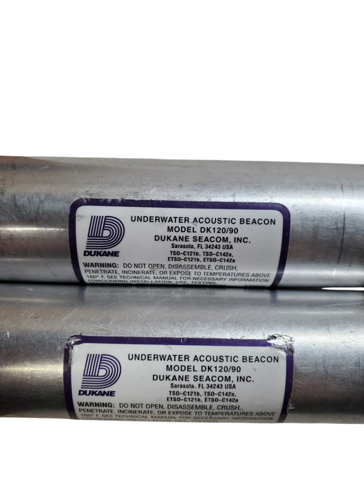 Lot 2x Dukane Underwater Acoustic Beacon Model DK120/90 *READ*