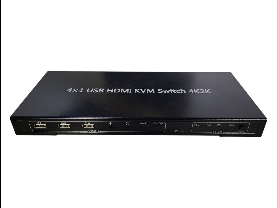 4x1 USB HDMI KVM Switch 4K2K 4-Port for 4 Computers