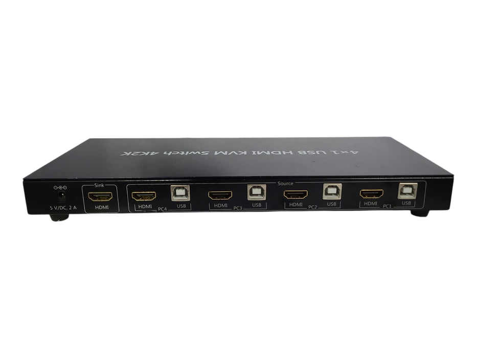 4x1 USB HDMI KVM Switch 4K2K 4-Port for 4 Computers