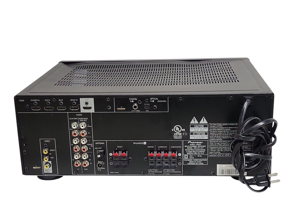 Pioneer Multi Channel receiver VSX-321-K-P, READ