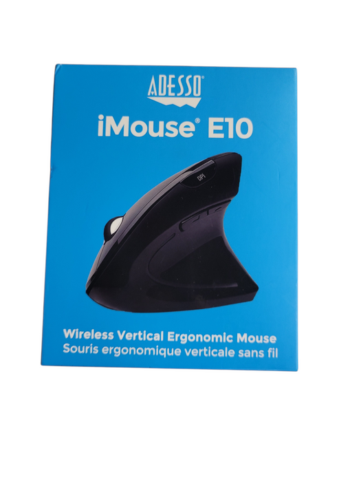 Adesso iMouse E10 Wireless Vertical Ergonomic Mouse Optical 1600 DPI Black