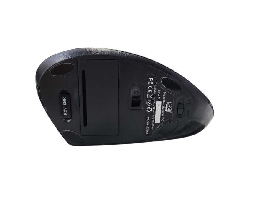 Adesso iMouse E10 Wireless Vertical Ergonomic Mouse Optical 1600 DPI Black