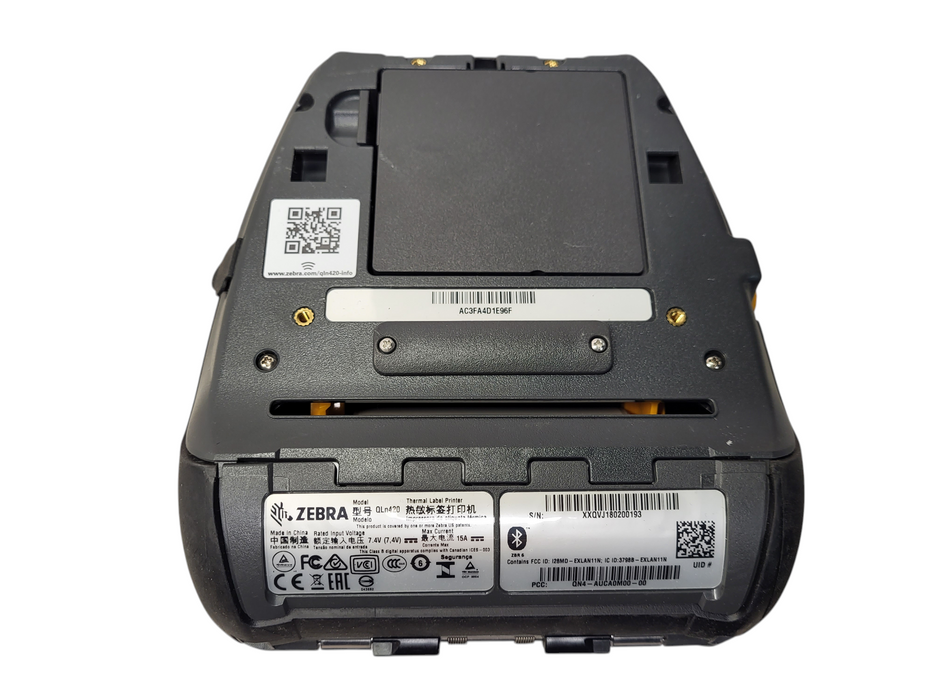 Zebra QLN420 BT Mobile Label Printer (QN4-AUCA0M00-00) with battery No AC