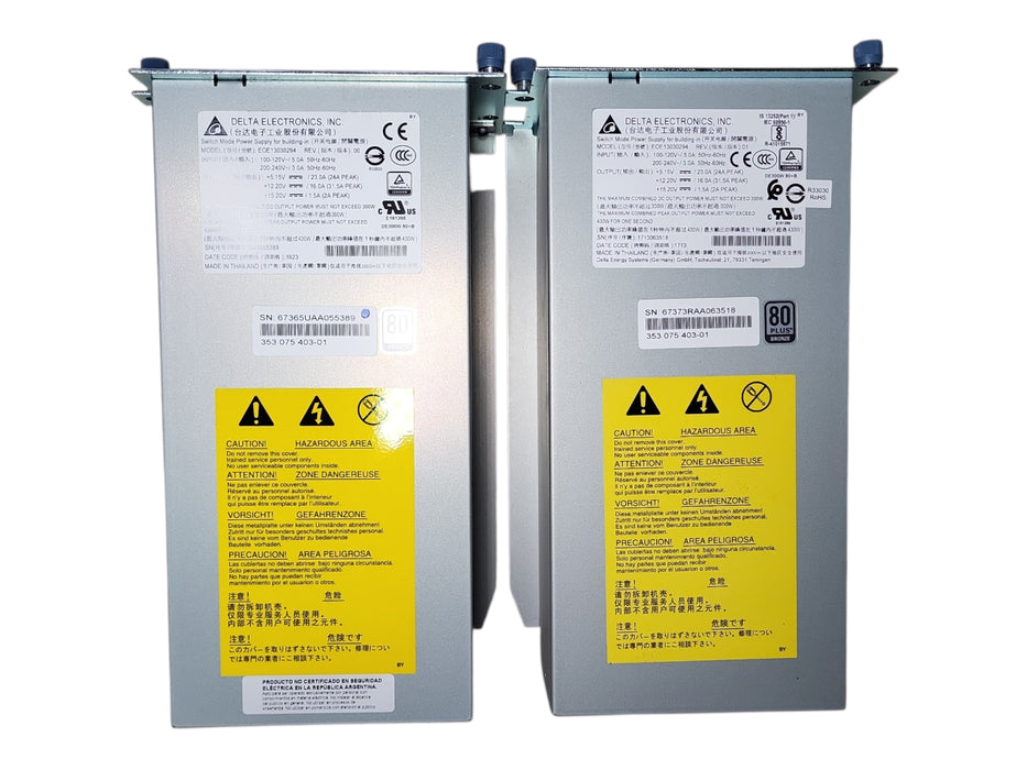Lot 2x Delta EOE13030294 300W Switch Mode Power Supply - Tape Library/Server PSU
