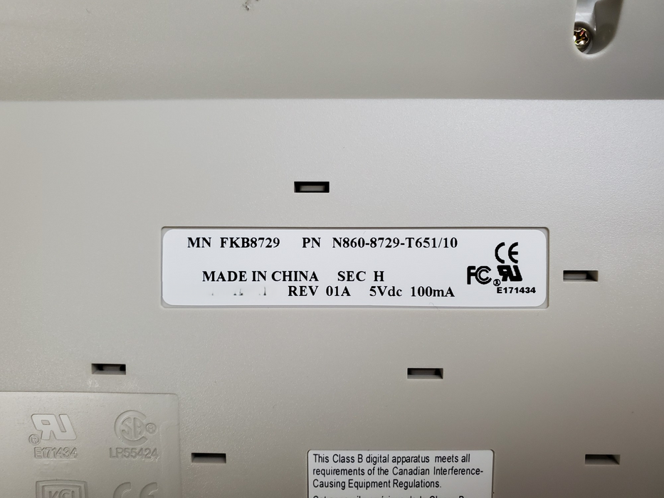 Vintage Fujitsu PS/2 Keyboard FKB8729