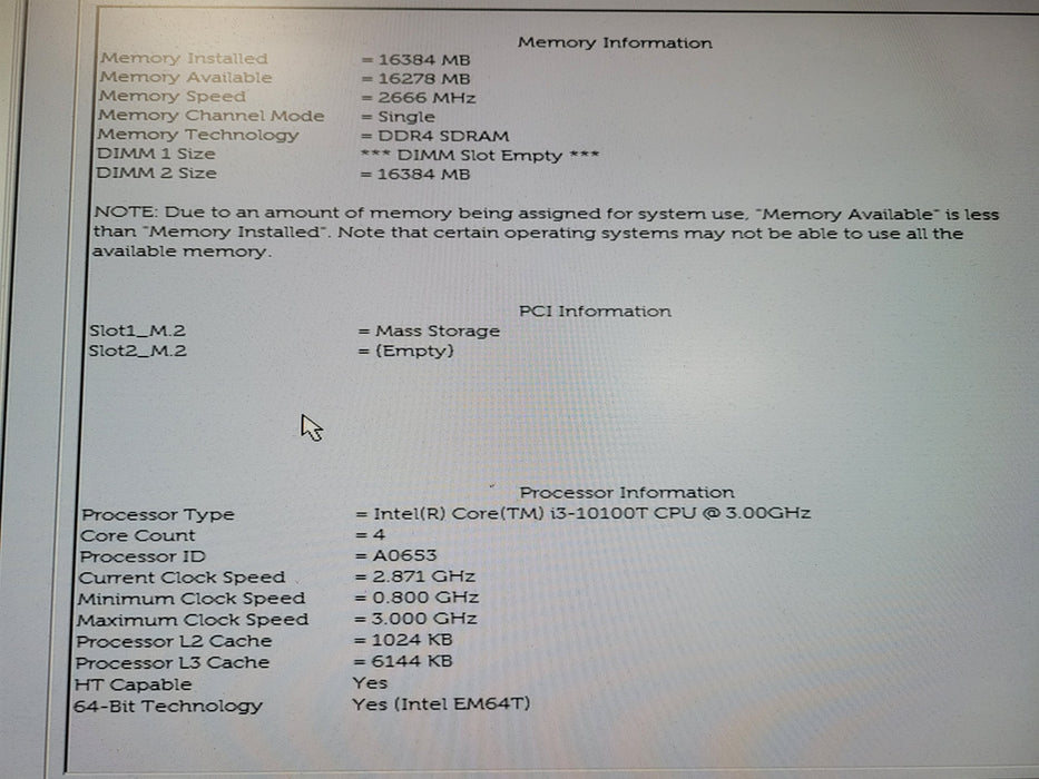 Dell OptiPlex 3080 Micro USFF - i3-10100T, 16GB DDR4, 256GB NVMe - No AC